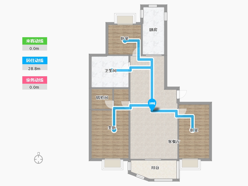 河南省-郑州市-兴达花园-103.00-户型库-动静线