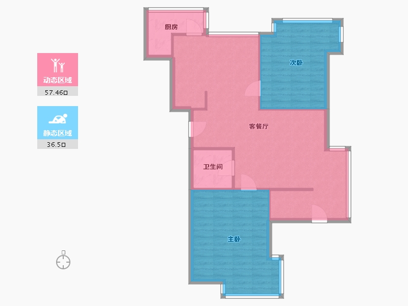 天津-天津市-星光园-88.00-户型库-动静分区