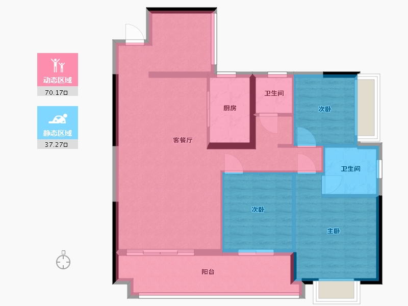 广西壮族自治区-来宾市-裕达盛世东方城-115.00-户型库-动静分区