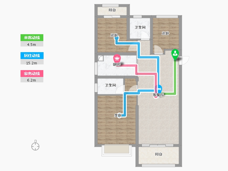 山西省-太原市-碧桂园-103.84-户型库-动静线