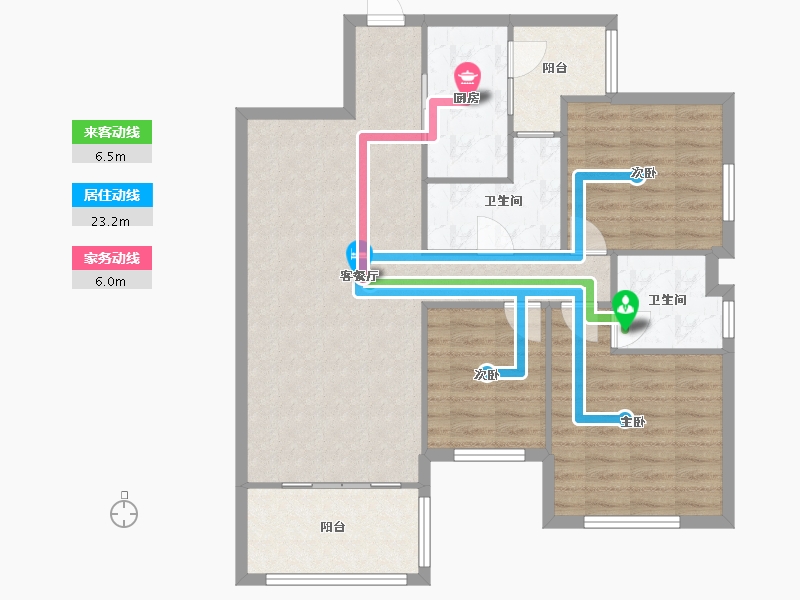 广东省-惠州市-碧桂园山河城-91.60-户型库-动静线