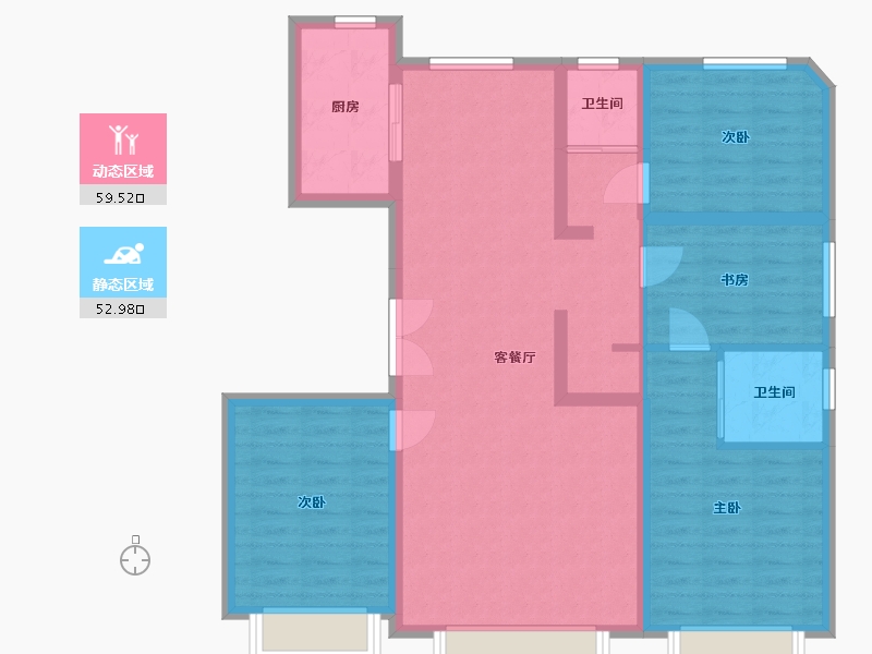 河北省-保定市-秦基壹号院-110.40-户型库-动静分区