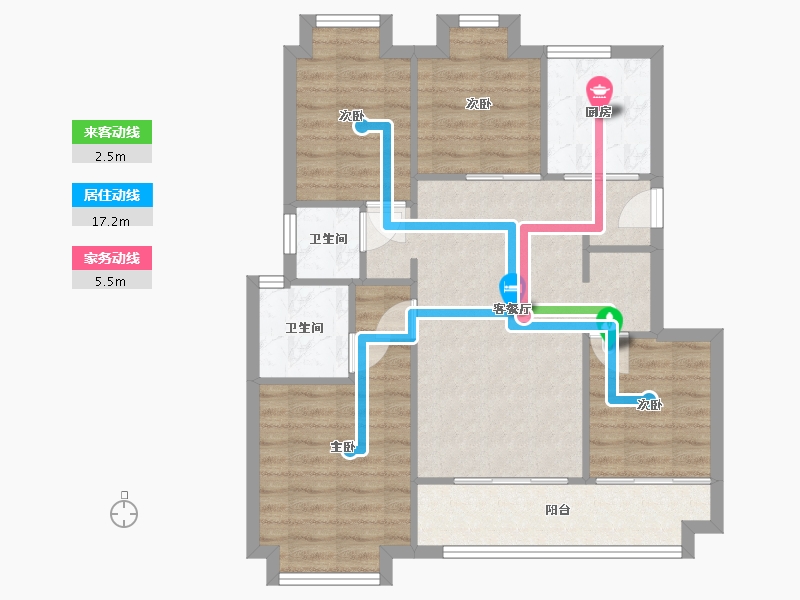 福建省-福州市-保利招商海玥公馆-91.20-户型库-动静线