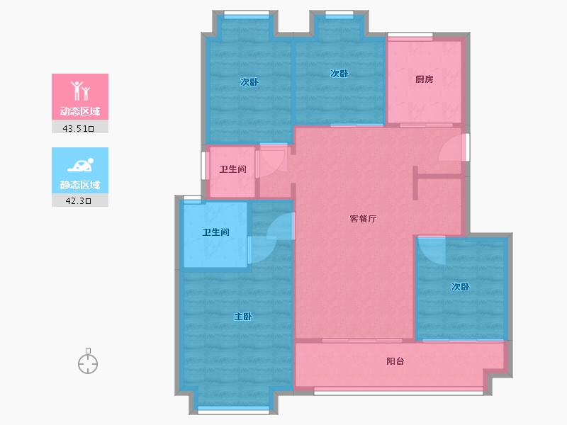 福建省-福州市-保利招商海玥公馆-91.20-户型库-动静分区