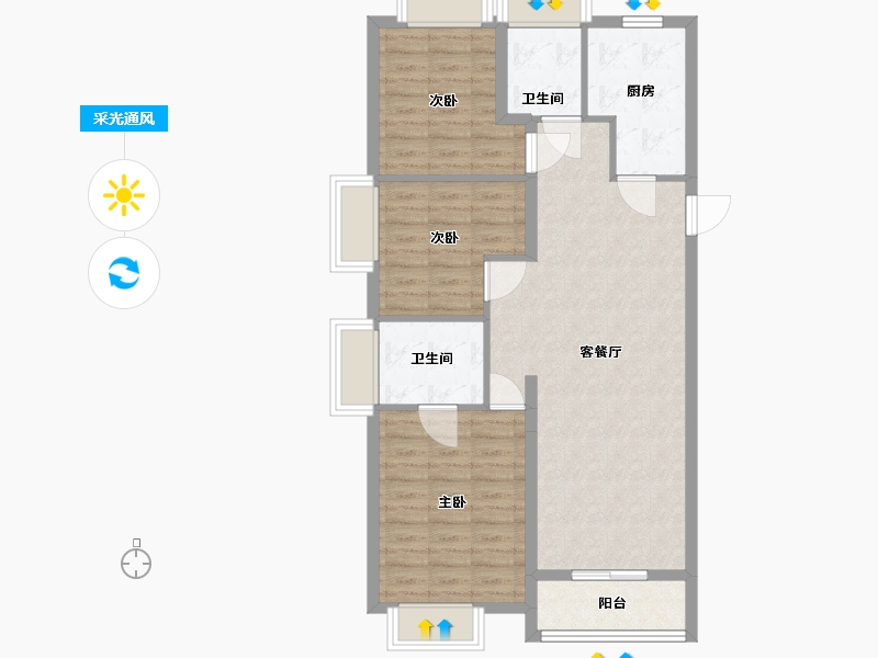 湖北省-武汉市-都会山-87.01-户型库-采光通风