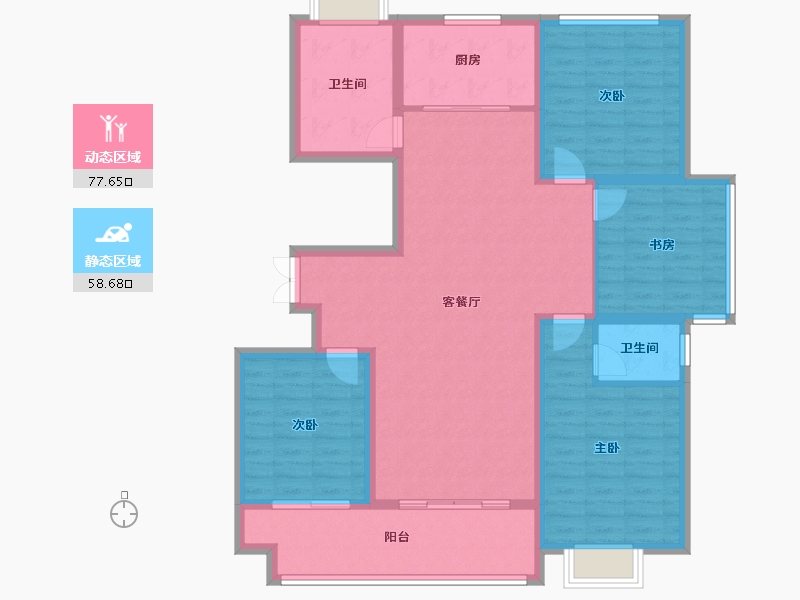 山东省-临沂市-史丹利四季长安-123.20-户型库-动静分区