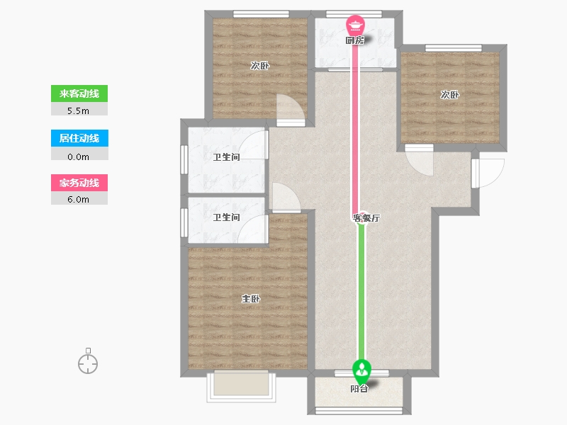 河北省-廊坊市-幸福城-97.68-户型库-动静线