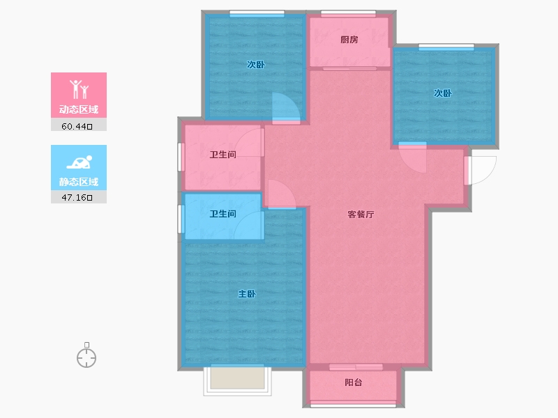 河北省-廊坊市-幸福城-97.68-户型库-动静分区