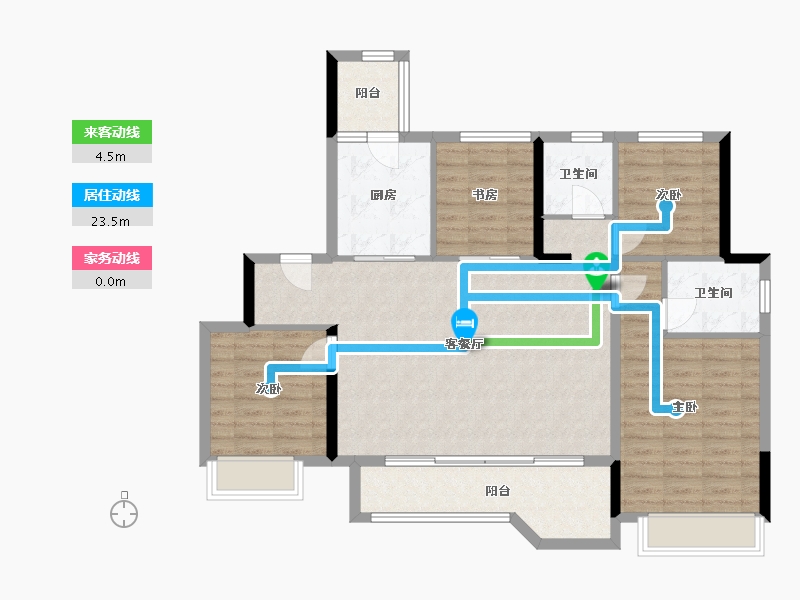 四川省-成都市-中海新川华府-110.83-户型库-动静线