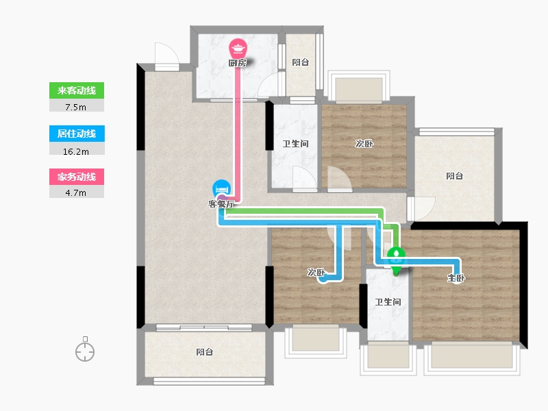 广东省-清远市-新力翡翠湾-92.80-户型库-动静线