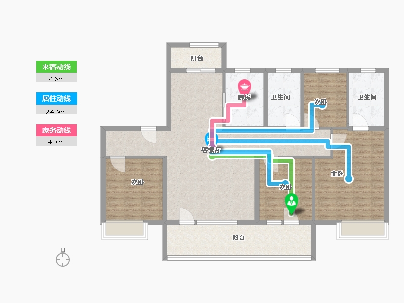 山东省-临沂市-翡丽澜庭-114.40-户型库-动静线