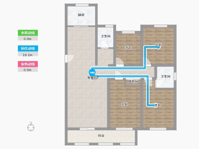 浙江省-杭州市-人和家园-124.00-户型库-动静线