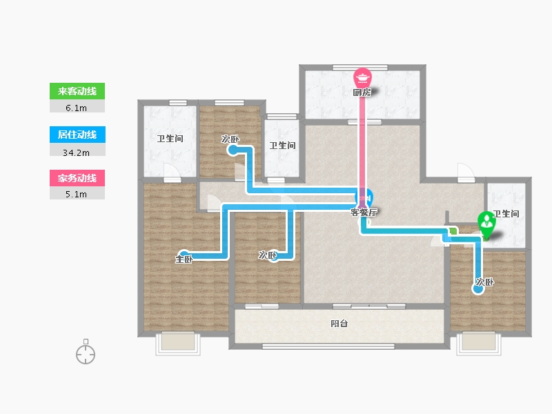 浙江省-杭州市-绿城馥香园-179.50-户型库-动静线