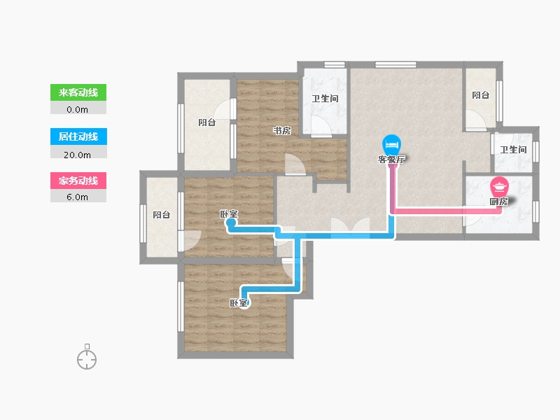 浙江省-宁波市-金宸台小区-111.99-户型库-动静线