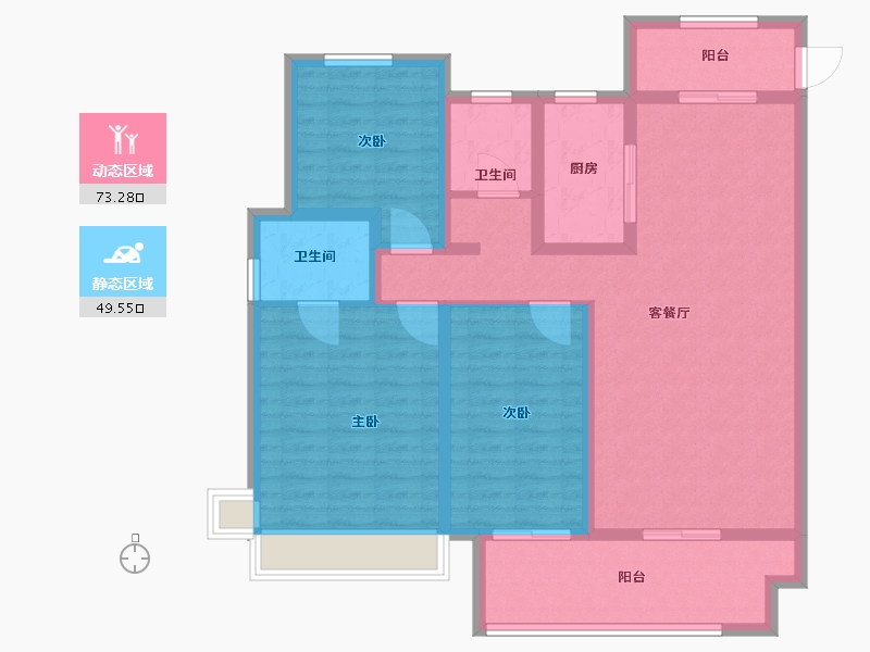 河南省-商丘市-兴华家园-109.80-户型库-动静分区