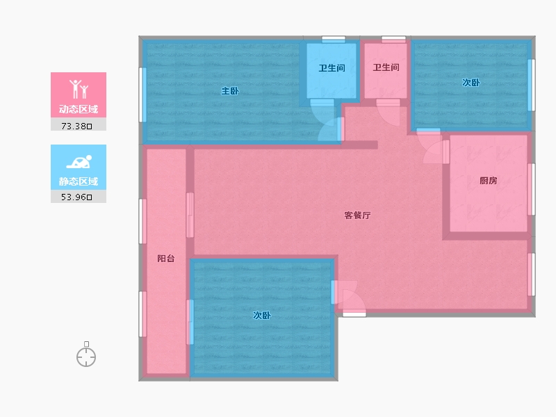 河南省-安阳市-东方御园(在建)-113.60-户型库-动静分区