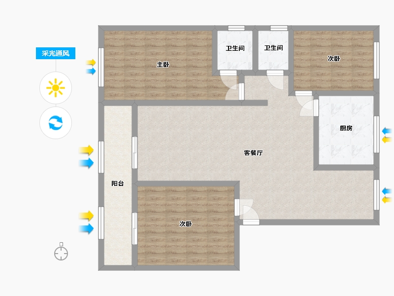 河南省-安阳市-东方御园(在建)-113.60-户型库-采光通风