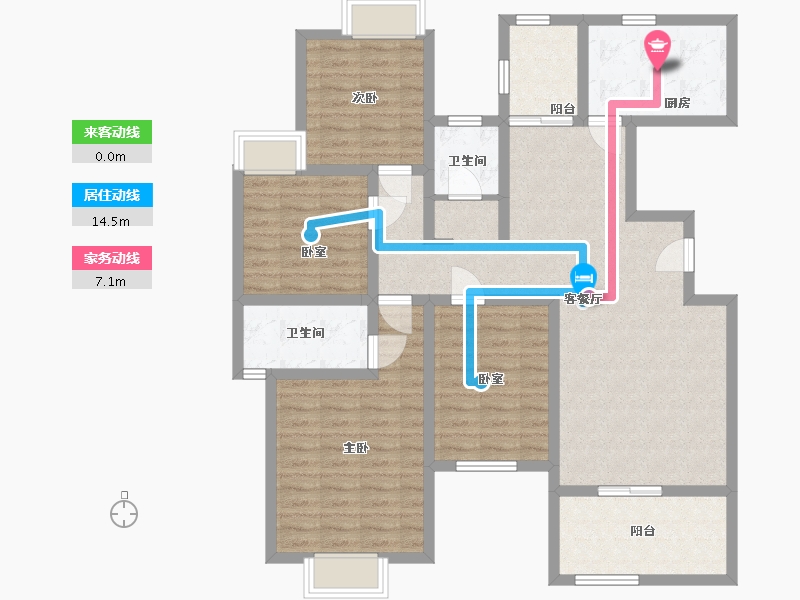 湖南省-怀化市-宏宇新城-114.40-户型库-动静线