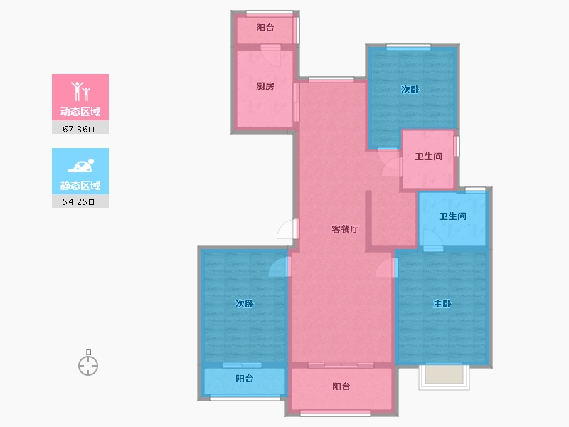 北京-北京市-京安和园-108.00-户型库-动静分区