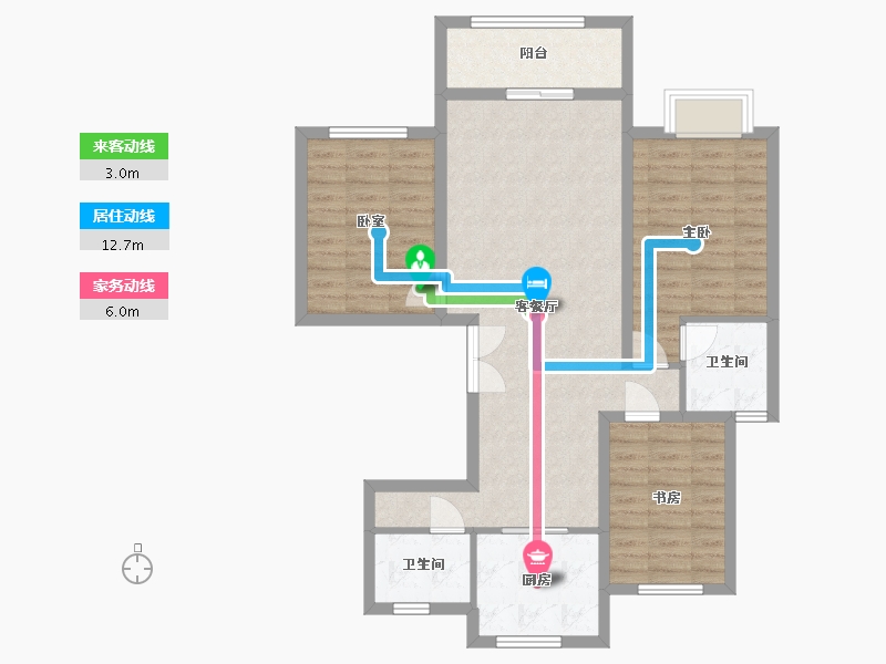 河北省-邢台市-清华园御府-92.00-户型库-动静线