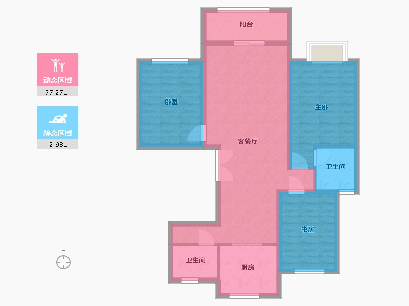 河北省-邢台市-清华园御府-92.00-户型库-动静分区