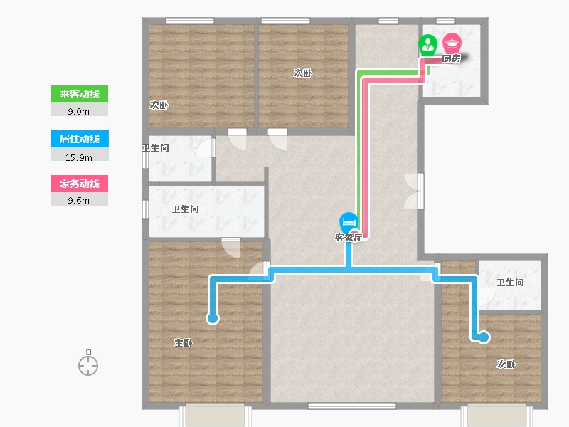 北京-北京市-中间壹品学府公馆-152.00-户型库-动静线