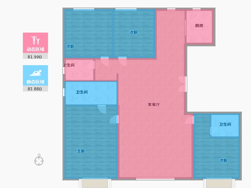 北京-北京市-中间壹品学府公馆-152.00-户型库-动静分区