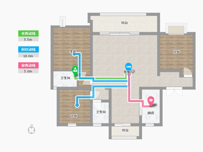 江苏省-无锡市-红豆香江华府-104.00-户型库-动静线