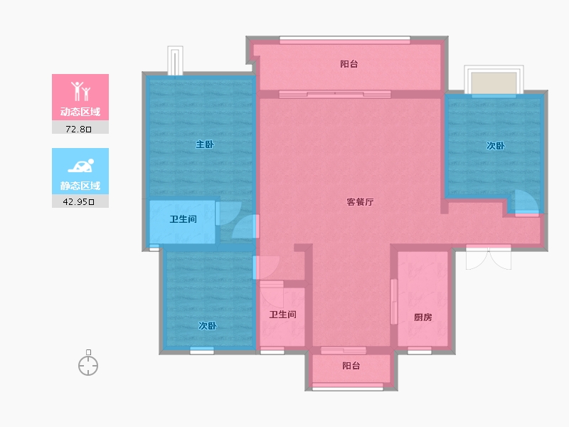 江苏省-无锡市-红豆香江华府-104.00-户型库-动静分区