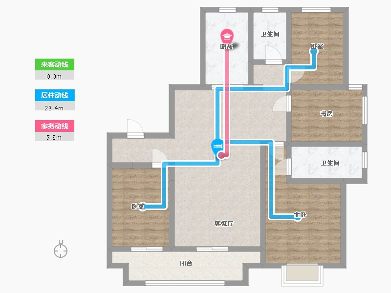 山东省-潍坊市-歌尔绿城-120.00-户型库-动静线