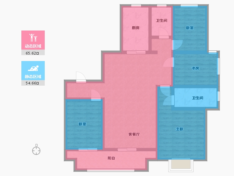 山东省-潍坊市-歌尔绿城-120.00-户型库-动静分区