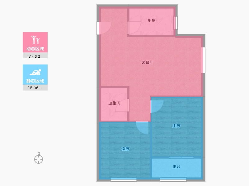 河北省-石家庄市-新世纪花园-C区-66.00-户型库-动静分区