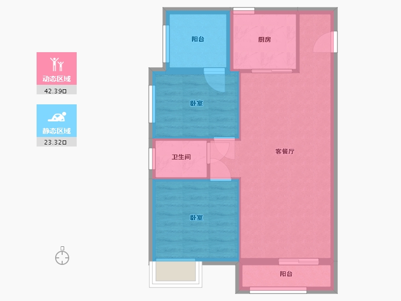 广西壮族自治区-南宁市-岭秀一方-62.40-户型库-动静分区