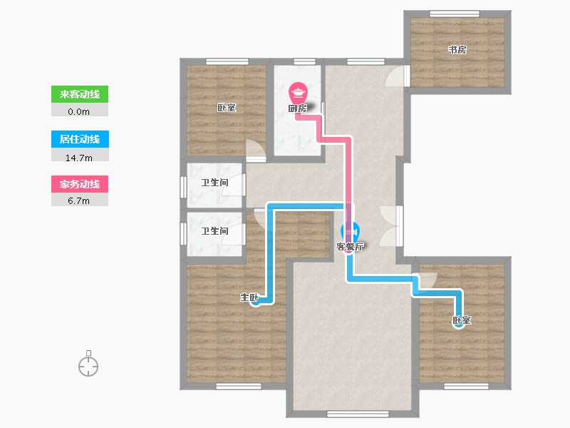 内蒙古自治区-鄂尔多斯市-荣信华府-122.91-户型库-动静线