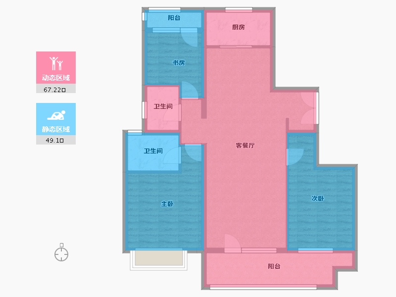 山东省-济宁市-尚龙峰樾-104.00-户型库-动静分区