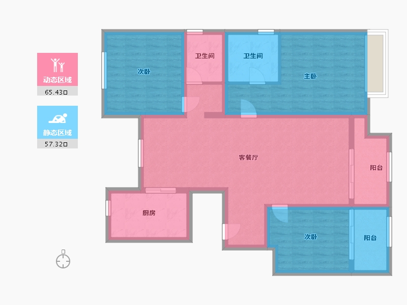 河北省-承德市-中瑞城-109.80-户型库-动静分区