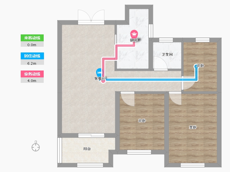 河南省-郑州市-汇泉西悦城10号院-62.28-户型库-动静线