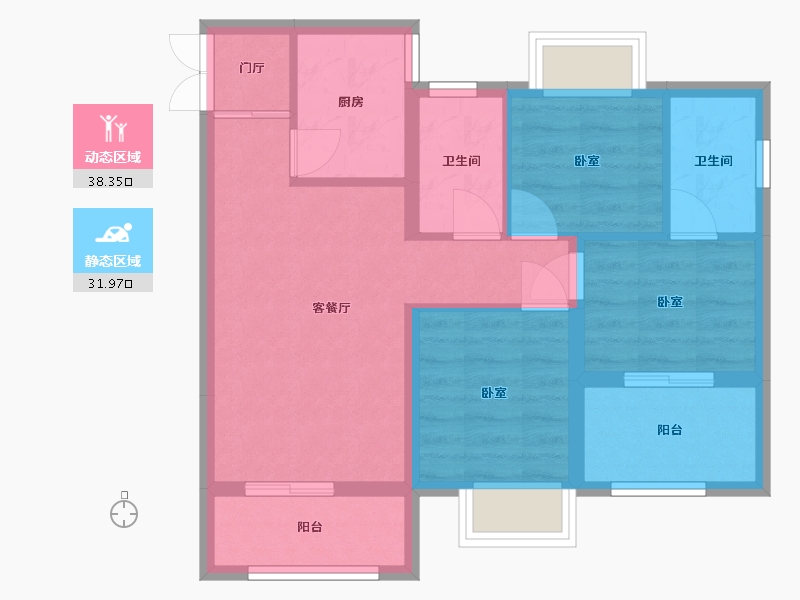 海南省-海口市-吉安公寓-100.00-户型库-动静分区