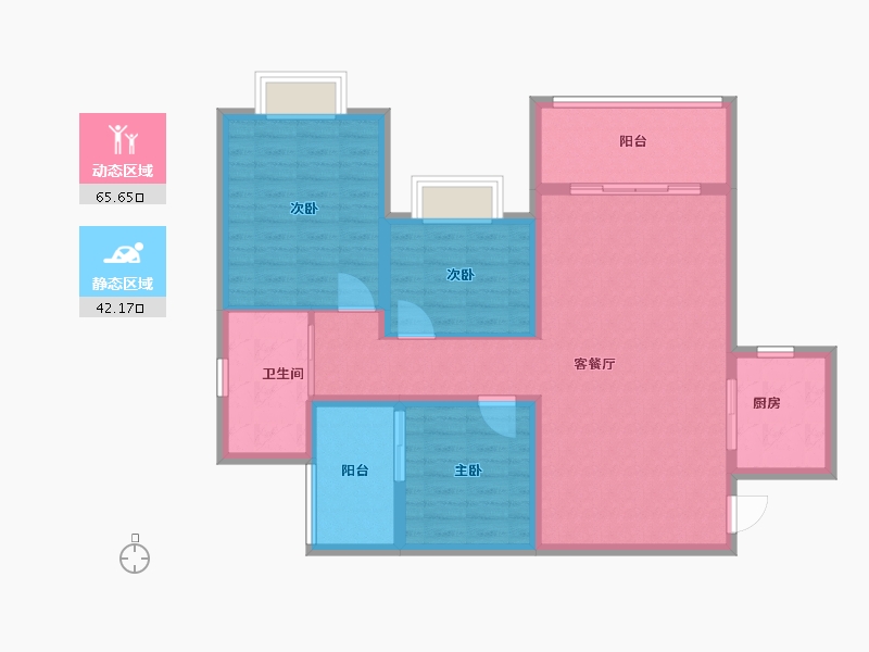 四川省-凉山彝族自治州-公园一号-97.00-户型库-动静分区