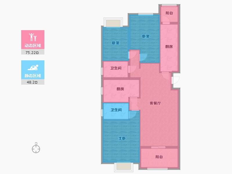 山东省-泰安市-恒大林溪郡-120.00-户型库-动静分区