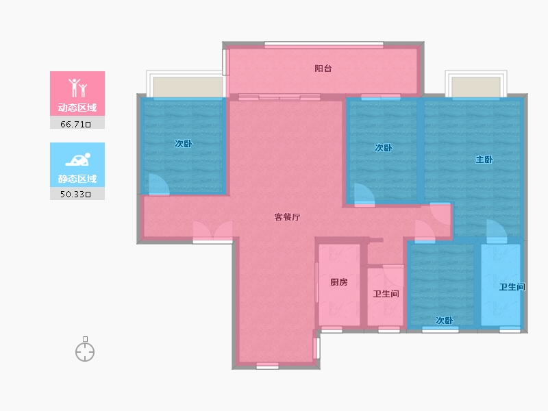 河南省-南阳市-丰安苑-104.00-户型库-动静分区