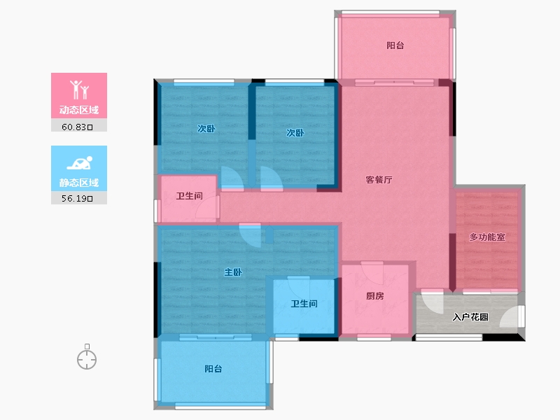 四川省-广元市-建联香颂湾-84.50-户型库-动静分区