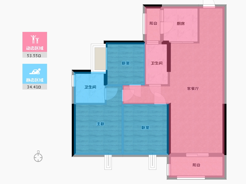 广西壮族自治区-贺州市-凯旋城-88.00-户型库-动静分区