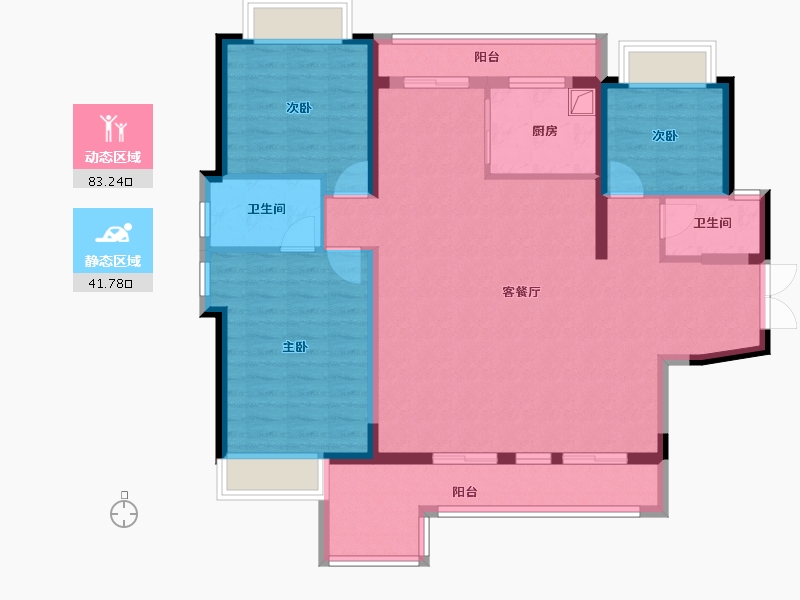 海南省-海口市-南瑞壹号-126.39-户型库-动静分区