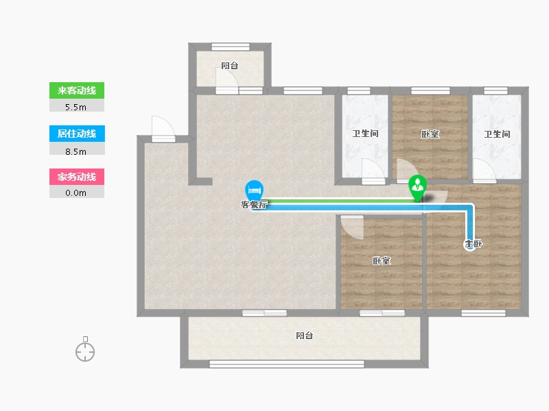 四川省-成都市-朝阳-111.20-户型库-动静线