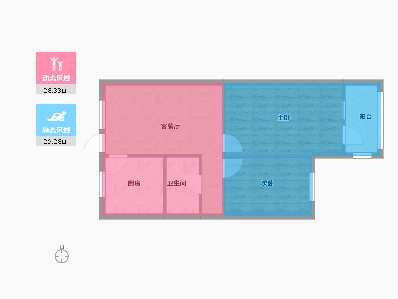 甘肃省-兰州市-临洮街小区-48.46-户型库-动静分区