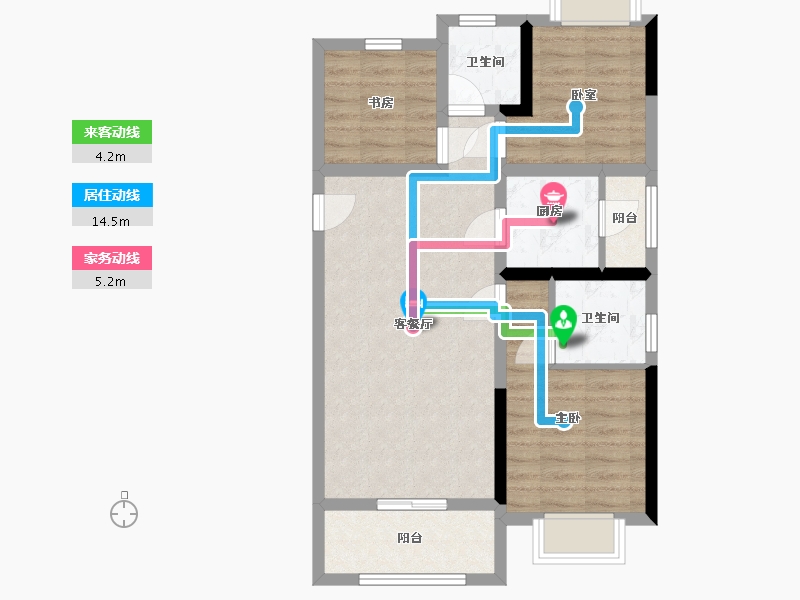 江西省-南昌市-桃欣澜苑-98.00-户型库-动静线