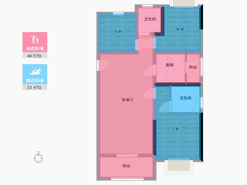 江西省-南昌市-桃欣澜苑-98.00-户型库-动静分区