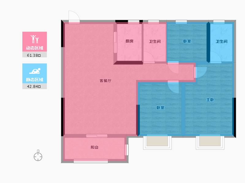 河南省-洛阳市-建业江山汇-92.80-户型库-动静分区