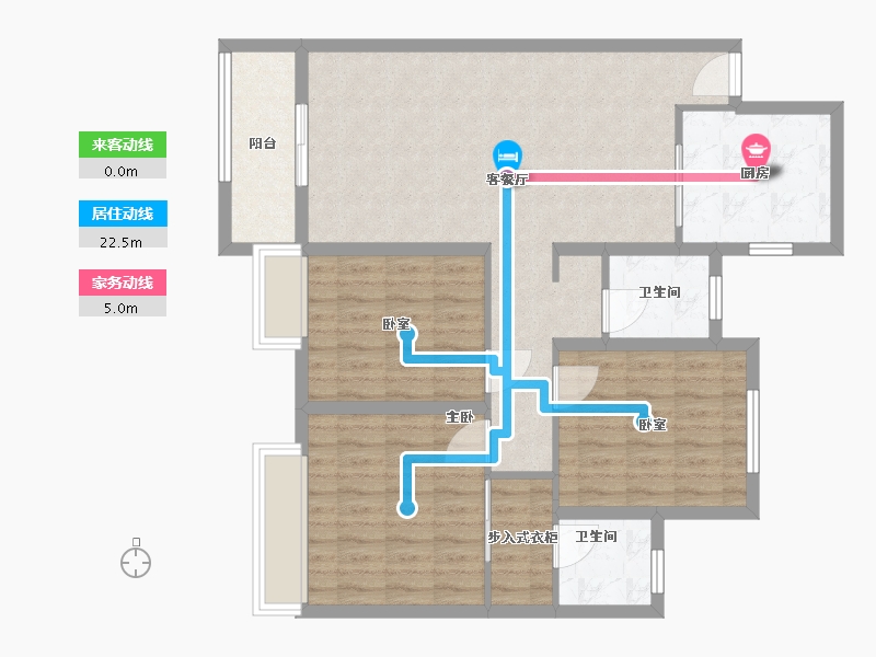 安徽省-芜湖市-中梁龙玺台小区-96.80-户型库-动静线